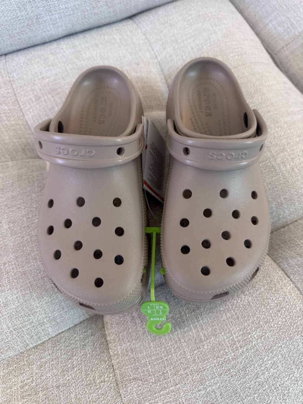 Crocs Classic Platform Clog Taupe Women’s 8 Elevated Comfort Casual - Picture 3 of 7